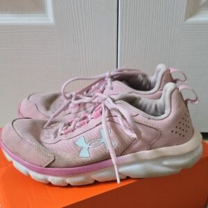 Under Armour Pink and White Sneakers SIZE 4Y GIRLS
